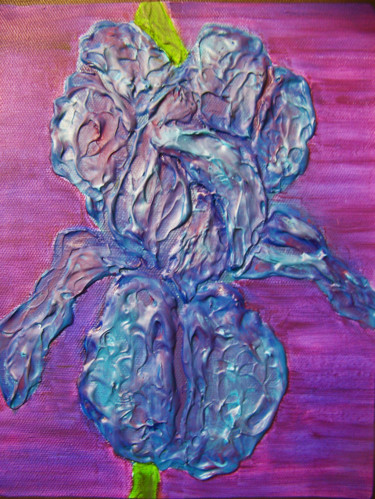 Malerei mit dem Titel "Iris I (Museum Prof…" von Jo Moore, Original-Kunstwerk, Öl