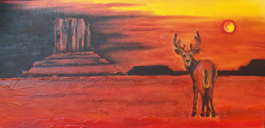 Картина под названием "Paseo III" - Jo Moore, Подлинное произведение искусства, Масло