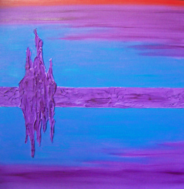 Peinture intitulée ""Purple Haze"" par Jo Moore, Œuvre d'art originale, Huile