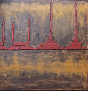 Painting titled "Amber Waves I" by Jo Moore, Original Artwork, Oil