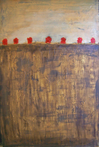 Картина под названием "More Past than Futu…" - Jo Moore, Подлинное произведение искусства, Масло