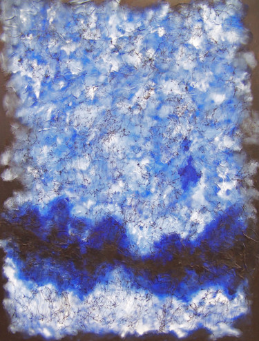 Painting titled "Shades of Sapphire…" by Jo Moore, Original Artwork, Oil