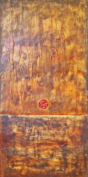 Painting titled "La Sangre de la Lun…" by Jo Moore, Original Artwork, Oil