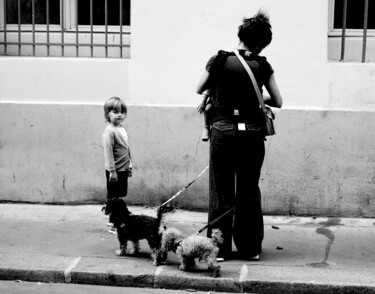 摄影 标题为“"Paris-Small Boy An…” 由Jo Tuck, 原创艺术品, 数码摄影