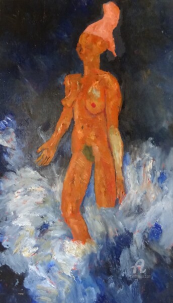 Painting titled "Bather" by Calum Fraser, Original Artwork, Oil