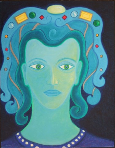 Painting titled "8-pastel-h-visage-b…" by Joachim Gélinier, Original Artwork