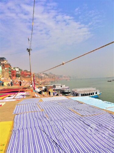 Fotografie getiteld "India-Varanasi-Dhob…" door Joachim Mews, Origineel Kunstwerk, Digitale fotografie