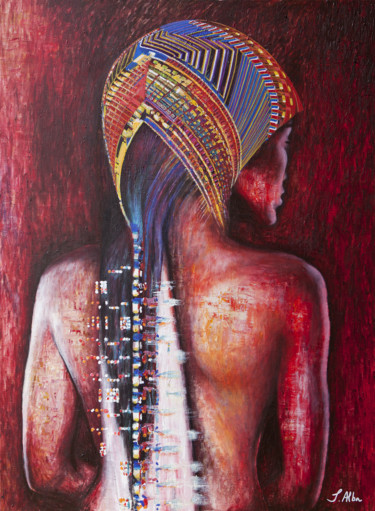 Pintura intitulada "Africa Processor" por Jialba, Obras de arte originais, Acrílico