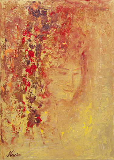 Painting titled "Geisha" by Jialba, Original Artwork, Acrylic