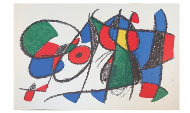 Gravures & estampes intitulée "Originale Non Firma…" par Joan Miró, Œuvre d'art originale, Lithographie