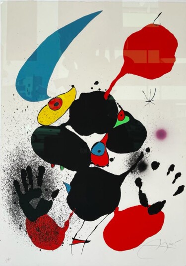 Pittura intitolato "Godalla" da Joan Miró, Opera d'arte originale, Litografia Montato su Cartone