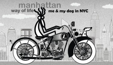me & my dog on Manhattan "me & my dog on Manh…" başlıklı Dijital Sanat Joan.Perez.Artist tarafından, Orijinal sanat, 2D Dijital Çalışma