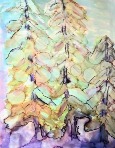 Pintura titulada "Forest" por Joan Short, Obra de arte original, Tinta