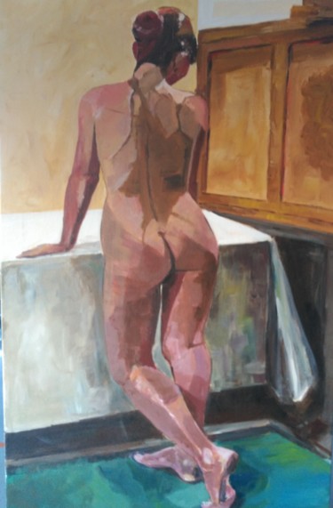 Pintura titulada "Estudi de dona" por Joana Bisquert Mari, Obra de arte original, Acrílico