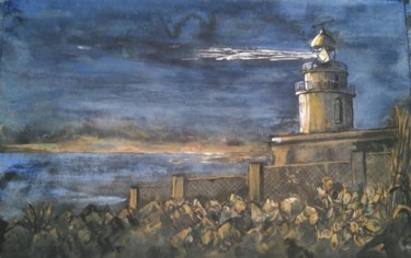 Картина под названием "Faro la Nao" - Joana Bisquert Mari, Подлинное произведение искусства, Чернила