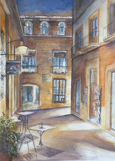 Painting titled "Museo Soler Blasco" by Joana Bisquert Mari, Original Artwork, Watercolor Mounted on Other rigid panel