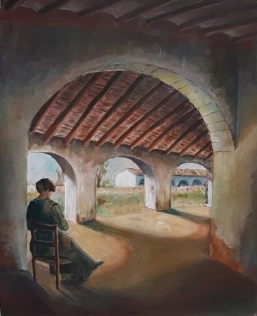 Pintura intitulada "Silencio" por Joana Bisquert Mari, Obras de arte originais, Acrílico Montado em Painel de madeira