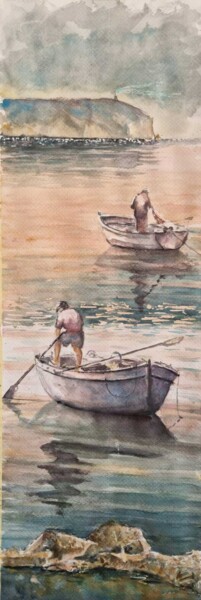 Painting titled "Faenando" by Joana Bisquert Mari, Original Artwork, Watercolor Mounted on Other rigid panel