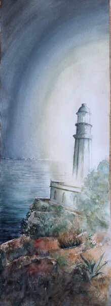 Painting titled "Faro" by Joana Bisquert Mari, Original Artwork, Watercolor