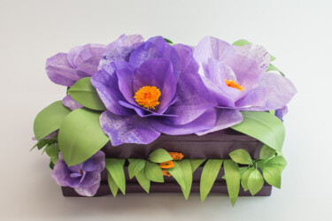 Sculpture intitulée "Blossoming Box" par Joana Sabido, Œuvre d'art originale, Papier