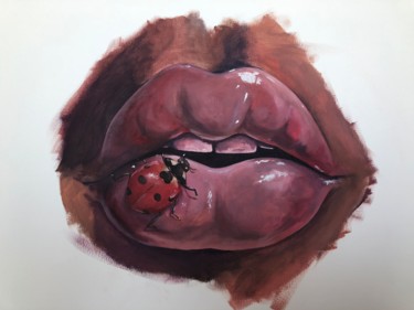 Painting titled "Misbehave" by Joana Trindade, Original Artwork, Oil
