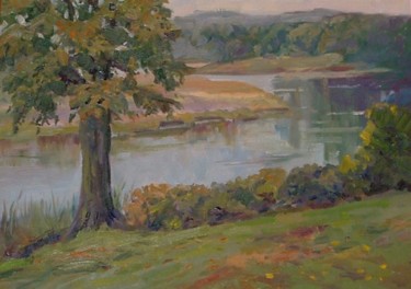 Painting titled "Lieutenant River" by Joan Cole, Original Artwork, Oil