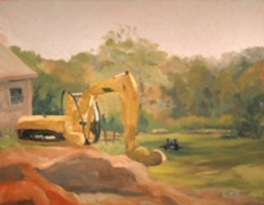 Painting titled "Ashlawn Farm's Exca…" by Joan Cole, Original Artwork, Oil