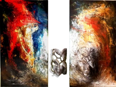 Malarstwo zatytułowany „Enigmatyczne tchnie…” autorstwa J. Aurelia Sing, Oryginalna praca, Akryl Zamontowany na Panel drewni…