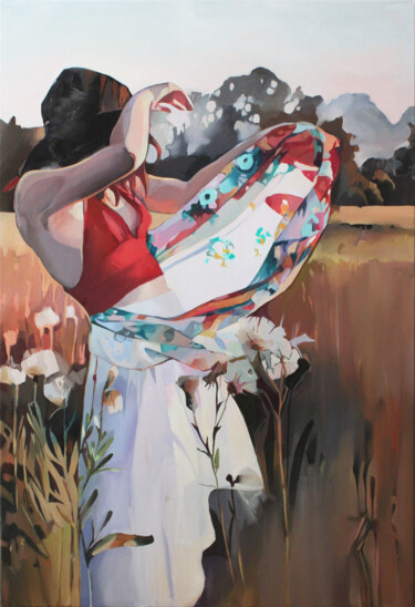 Malarstwo zatytułowany „Lato I” autorstwa Joanna Burnat-Madejczyk, Oryginalna praca, Olej