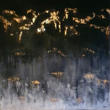 Картина под названием "Grey" - Joanna Długosz, Подлинное произведение искусства, Акрил Установлен на Деревянная рама для нос…