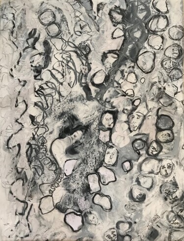 Malerei mit dem Titel "Vertebra" von Joanna Raad, Original-Kunstwerk, Pastell