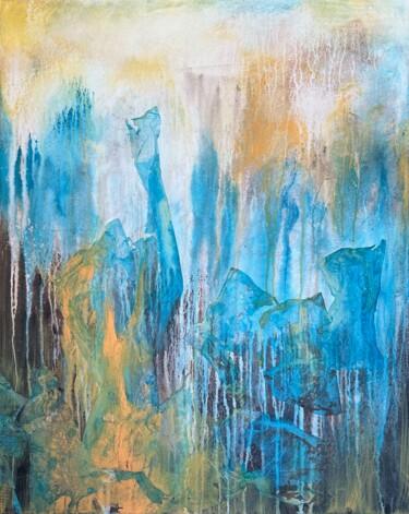 Картина под названием "Tomorrow might be b…" - Joanna Wietrzycka, Подлинное произведение искусства, Акрил Установлен на Дере…
