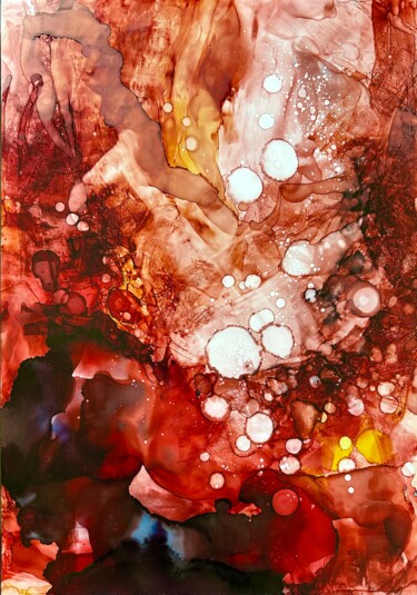 Malerei mit dem Titel "Longing" von Joanna Wietrzycka, Original-Kunstwerk, Pigmente Auf Andere starre Platte montiert