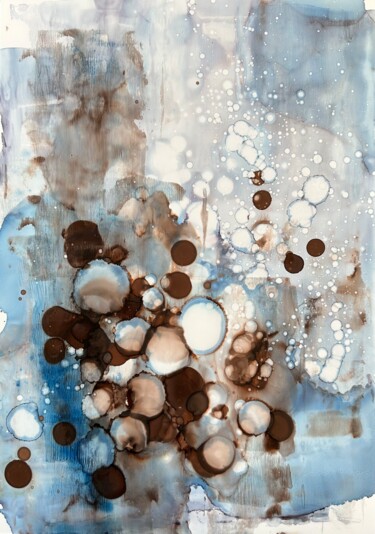 Malarstwo zatytułowany „Transcendence” autorstwa Joanna Wietrzycka, Oryginalna praca, Pigmenty Zamontowany na Inny sztywny p…