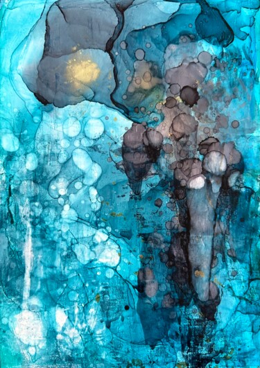 Картина под названием "Mysterious space 6" - Joanna Wietrzycka, Подлинное произведение искусства, Пигменты Установлен на Дру…