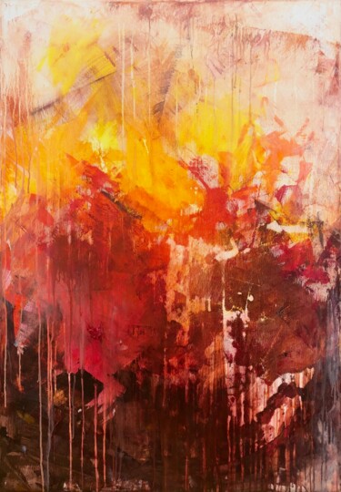 Картина под названием "Feel the energy of…" - Joanna Wietrzycka, Подлинное произведение искусства, Акрил Установлен на Дерев…