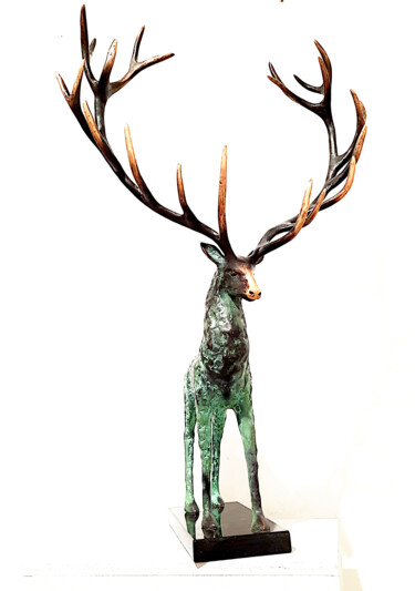 Rzeźba zatytułowany „Deer, no IV/VIII (l…” autorstwa Joanna Zakrzewska-Cholewa, Oryginalna praca, Brąz