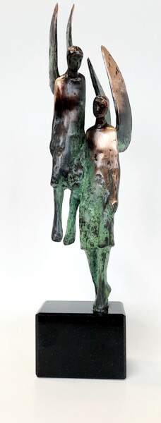 Sculptuur getiteld "Love- Angels, no IV…" door Joanna Zakrzewska-Cholewa, Origineel Kunstwerk, Bronzen
