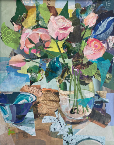 Collages intitolato "My Coffee Table" da Joanna Zakrzewski, Opera d'arte originale, Collages