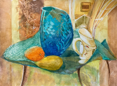 Malerei mit dem Titel "Migraine" von Joanna Zakrzewski, Original-Kunstwerk, Aquarell