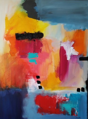 Les belles histoires Peinture intitulée "Les belles histoires" par Joanna Buis, Œuvre d'art originale, Acrylique Monté sur Châssis
