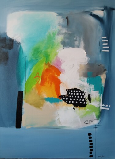 Mon océan pacifique Peinture intitulée "Mon océan pacifique" par Joanna Buis, Œuvre d'art originale, Acrylique Monté sur Châssis