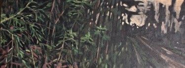 Painting titled "Dark forest" by Joanna Plenzler, Original Artwork, Acrylic