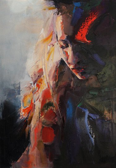 Painting titled "from "Emotions" ser…" by Joanna Sokolowska, Original Artwork, Oil