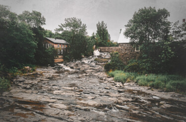 Photographie intitulée "Moulin à eau de la…" par Joanne Lemay, Œuvre d'art originale, Photographie numérique