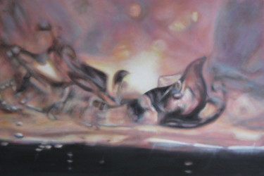 Pittura intitolato "Ice 1" da Joanne Mumford, Opera d'arte originale, Olio Montato su Telaio per barella in legno