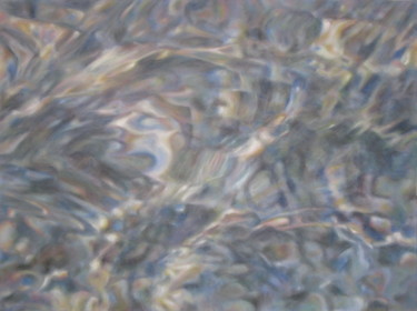 Картина под названием "Water 26. Italy" - Joanne Mumford, Подлинное произведение искусства, Масло Установлен на Деревянная р…