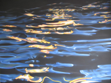 Peinture intitulée "Water 29. Nice, Fra…" par Joanne Mumford, Œuvre d'art originale, Huile