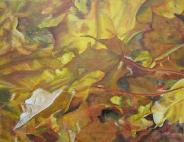 Painting titled "Foliage 3" by Joanne Mumford, Original Artwork, Oil