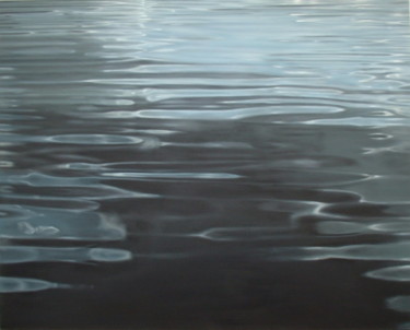 Картина под названием "Water 4" - Joanne Mumford, Подлинное произведение искусства, Масло Установлен на Деревянная панель